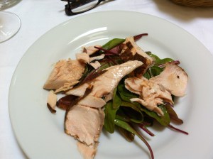 Salad with smoked fish